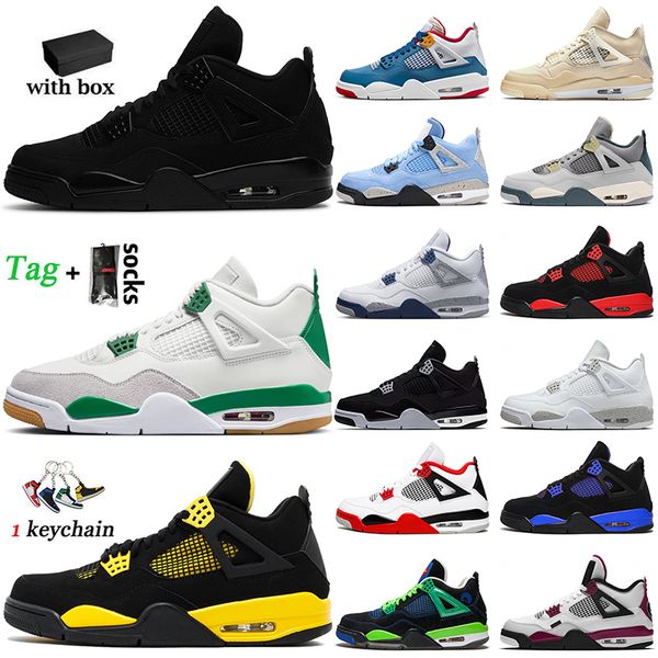 with box black cat 4s basketball shoes dhgate jumpman 4 pine green seaform red thunder sail white cement mens women sneakers infrared univer
with box black cat 4s basketball shoes dhgate jumpman 4 pine green seaform red thunder sail white cement mens women sneakers infrared univer