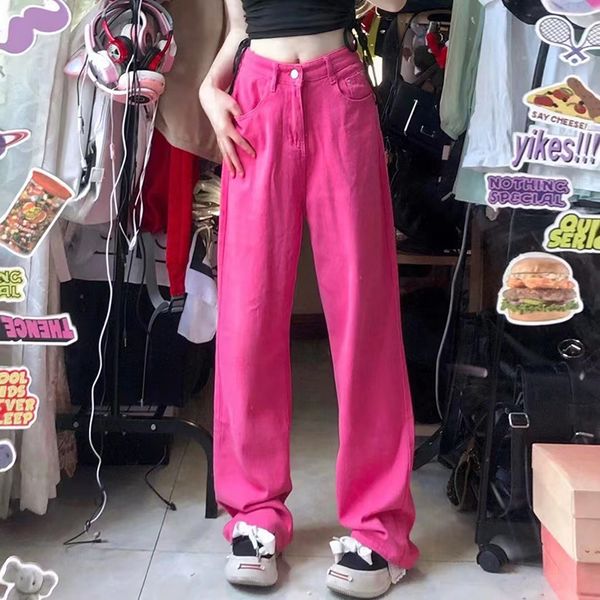 women's jeans jeans pants women retro pink pocket high waist straight pants women casual streetwear mom pants for woman denim jeans 230, Blue
women's jeans jeans pants women retro pink pocket high waist straight pants women casual streetwear mom pants for woman denim jeans 230, Blue