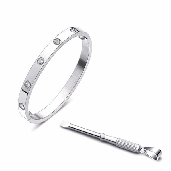titanium steel love bracelets silver rose gold bangles women men screw screwdriver bracelet couple jewelry with box set shipp300h, Black
titanium steel love bracelets silver rose gold bangles women men screw screwdriver bracelet couple jewelry with box set shipp300h, Black