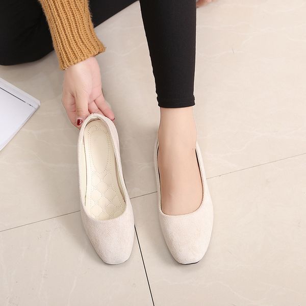 2023 new square head single shoes fashion flat women's suede shallow mouth single shoes women's shoes large 019, Black
2023 new square head single shoes fashion flat women's suede shallow mouth single shoes women's shoes large 019, Black