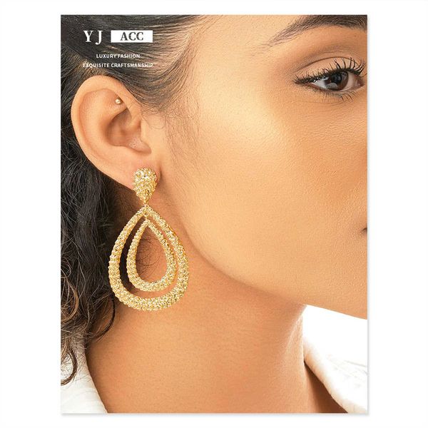 earing stainless steel exaggerated personalized design women's sweet cool feng shui drop earrings, Golden
earing stainless steel exaggerated personalized design women's sweet cool feng shui drop earrings, Golden