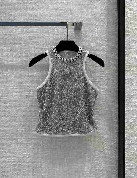 women's t-shirt designer milan runway 2023 new spring summer o neck beads sequins tees brand same style vkss, White
women's t-shirt designer milan runway 2023 new spring summer o neck beads sequins tees brand same style vkss, White