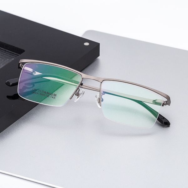 new high-end pure titanium business mens glasses frame myopia presbyopic european beauty eyebrow feet glasses frame simple and elegant, Silver
new high-end pure titanium business mens glasses frame myopia presbyopic european beauty eyebrow feet glasses frame simple and elegant, Silver