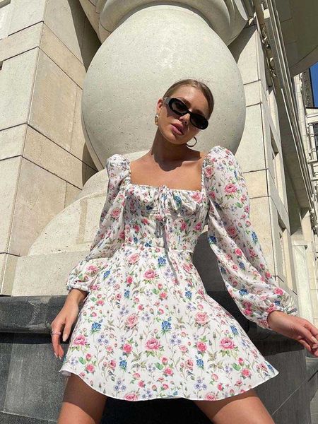 casual dresses floral dress women lantern long sleeve ruched print a line square neck tie up mini vestidos chic summer beach dress g230311, Black;gray
casual dresses floral dress women lantern long sleeve ruched print a line square neck tie up mini vestidos chic summer beach dress g230311, Black;gray