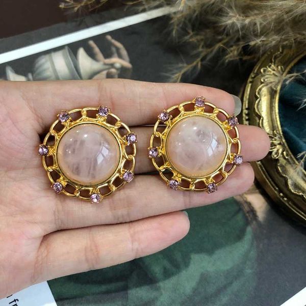eearings french stone silver needle powder crystal temperament amethyst lapis lazuli inlaid with diamond disc earrings ear clip linka, Golden
eearings french stone silver needle powder crystal temperament amethyst lapis lazuli inlaid with diamond disc earrings ear clip linka, Golden