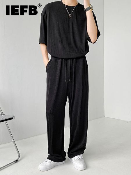 men's tracksuits iefb men pleated sets short sleeve t-shirt causal 2023 summer ice silk suit korean fashion sports two pieces 9a4223 23, Gray
men's tracksuits iefb men pleated sets short sleeve t-shirt causal 2023 summer ice silk suit korean fashion sports two pieces 9a4223 23, Gray