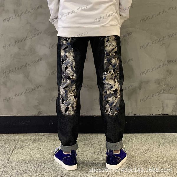men's jeans longteng jeans for men and women with the same korean version of embroidery spray original plasma personality big slim st, Blue
men's jeans longteng jeans for men and women with the same korean version of embroidery spray original plasma personality big slim st, Blue