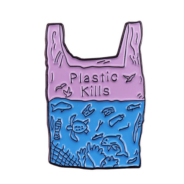plastic kills marine environmental protection badge cute anime movies games hard enamel pins collect metal cartoon brooch, Blue
plastic kills marine environmental protection badge cute anime movies games hard enamel pins collect metal cartoon brooch, Blue