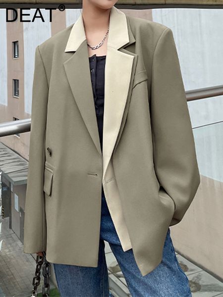 women's suits blazers deat fashion women's fake 2 pcs blazer notched single button long sleeve patchwork suit jackets female autum, White;black
women's suits blazers deat fashion women's fake 2 pcs blazer notched single button long sleeve patchwork suit jackets female autum, White;black
