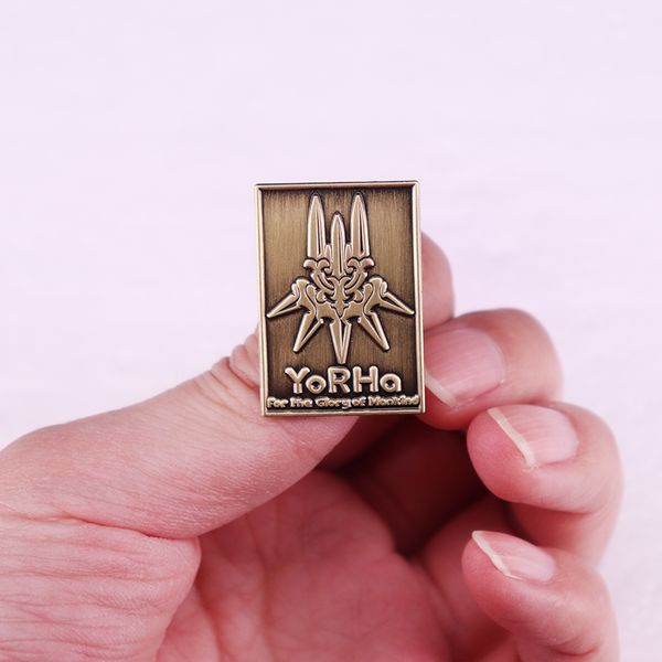 niers for the glory of mankind yorha logo badge vintage brooches game jewelry accessories, Blue
niers for the glory of mankind yorha logo badge vintage brooches game jewelry accessories, Blue