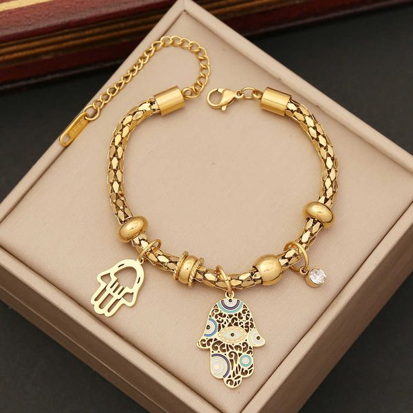 bracelets new jewelry personalized palm eye flower temperament stainless steel bracelet b374, Black
bracelets new jewelry personalized palm eye flower temperament stainless steel bracelet b374, Black