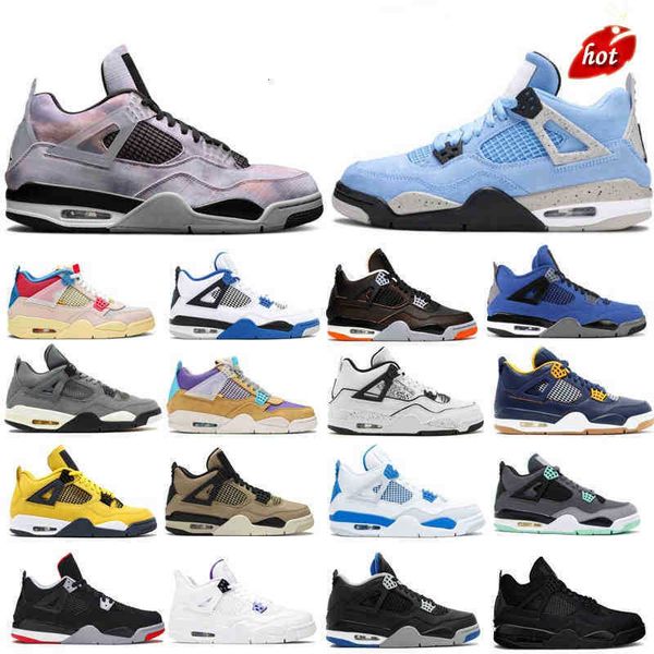 j4s og uality 2022 jumpman 4 4s men women basketball shoes iv lightning black cat white oreo zen master sports sneakers red thunder trainers
