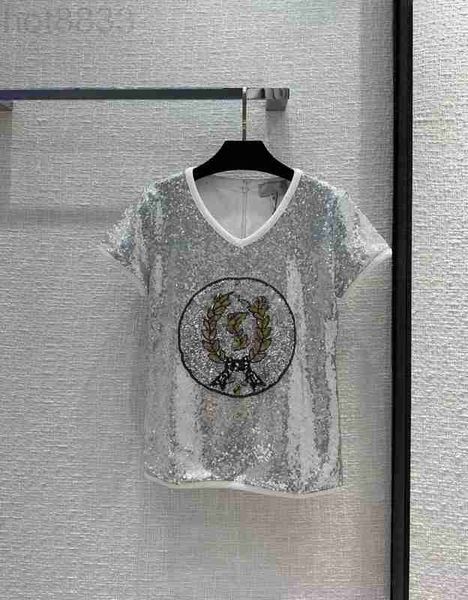 women's t-shirt designer milan runway 2023 new spring summer o neck short sleeve print tees brand same style fz2e, White
women's t-shirt designer milan runway 2023 new spring summer o neck short sleeve print tees brand same style fz2e, White