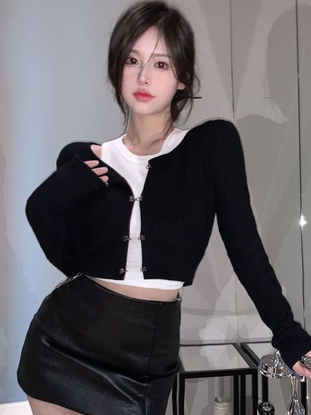 women s knits tees korean chic asymmetrical solid knitted crop cardigan sleevelees tank women casual y2k two pieces sets all match outfits 2, White
women s knits tees korean chic asymmetrical solid knitted crop cardigan sleevelees tank women casual y2k two pieces sets all match outfits 2, White