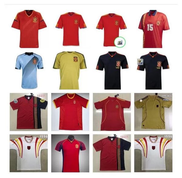 2010 spain retro soccer jersey 1996 1994 raul xavi hierro luis enrique alonso caminero iniesta puyol pique david villa torres 2008 guerrero, Black;yellow
2010 spain retro soccer jersey 1996 1994 raul xavi hierro luis enrique alonso caminero iniesta puyol pique david villa torres 2008 guerrero, Black;yellow