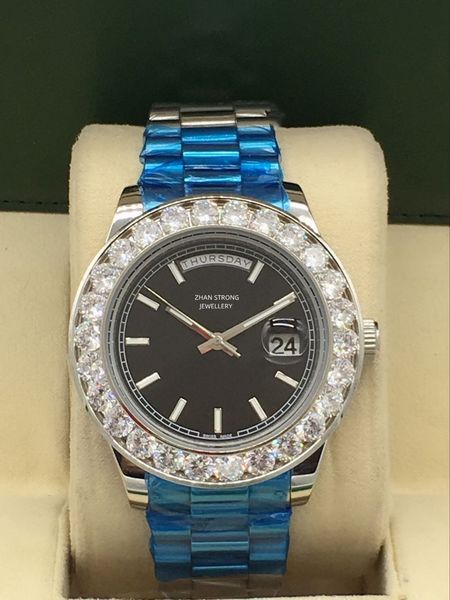 mens wristwatches automatic mechanical 43mm diamond bezel man wristwatch silver stainless steel strap fashion sports men watches montre de l, Slivery;golden
mens wristwatches automatic mechanical 43mm diamond bezel man wristwatch silver stainless steel strap fashion sports men watches montre de l, Slivery;golden