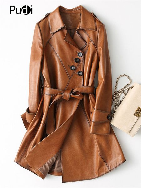 women's jackets pudi a29052 women genuine sheep leather coat lady leisure belt long sheepskin jacket fallwinter 230310, Black;brown
women's jackets pudi a29052 women genuine sheep leather coat lady leisure belt long sheepskin jacket fallwinter 230310, Black;brown