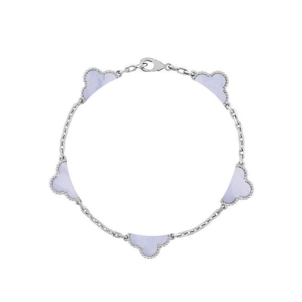 bracelets high version fanjia lucky four-leaf clover five-flower female natural white fritillaria full diamond bracelet jewelry link a, Black
bracelets high version fanjia lucky four-leaf clover five-flower female natural white fritillaria full diamond bracelet jewelry link a, Black
