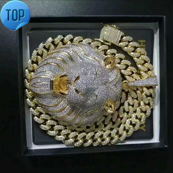 mens jewelry hip hop iced out pendant luxury designer necklace bling diamond cuban link chain big pendants lion animal rapper accessories34, Silver
mens jewelry hip hop iced out pendant luxury designer necklace bling diamond cuban link chain big pendants lion animal rapper accessories34, Silver