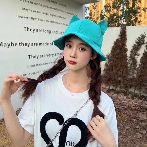 wide brim hats 2023 spring summer cute cat ear fisherman hat women versatile sunshade bob cap outdoor leisure sunscreen basin hats gorras p2, Blue;gray
wide brim hats 2023 spring summer cute cat ear fisherman hat women versatile sunshade bob cap outdoor leisure sunscreen basin hats gorras p2, Blue;gray