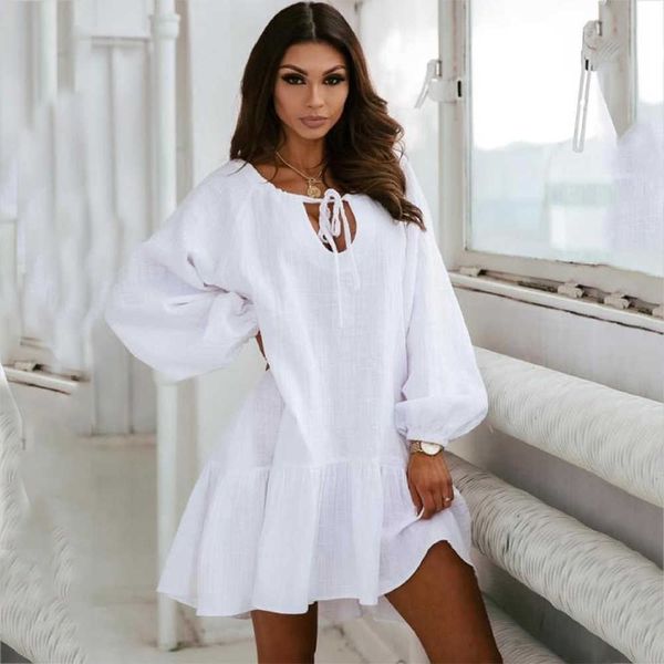 casual dresses casual loose mini dress spring elegant ladies ruffles lace-up long sleeve party dress for woman 2021 office women dresses fem, Black;gray
casual dresses casual loose mini dress spring elegant ladies ruffles lace-up long sleeve party dress for woman 2021 office women dresses fem, Black;gray