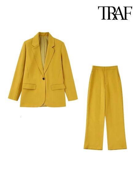 women's suits blazers traf women fashion front button blazer coat and high waist zipper fly trousers female two piece sets mujer 230311, White;black
women's suits blazers traf women fashion front button blazer coat and high waist zipper fly trousers female two piece sets mujer 230311, White;black