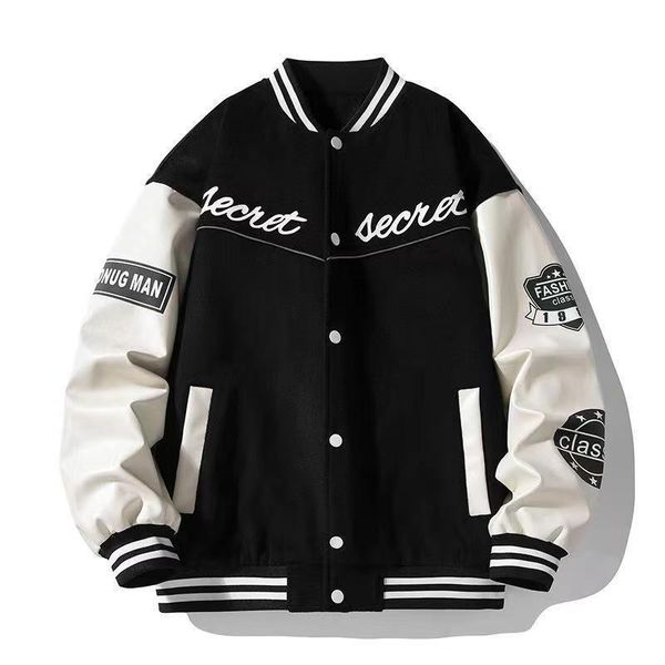 2023 mens jackets spring mens bomber baseball jacket letter embroidery patchwork coat hip hop streetwear casual loose varsity jackets 220908, Black;brown
2023 mens jackets spring mens bomber baseball jacket letter embroidery patchwork coat hip hop streetwear casual loose varsity jackets 220908, Black;brown