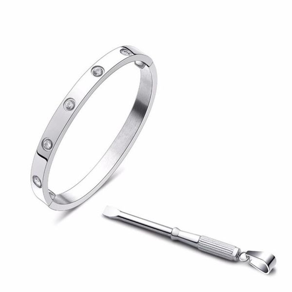 titanium steel love bracelets silver rose gold bangles women men screw screwdriver bracelet couple jewelry with box set shipp261x, Black
titanium steel love bracelets silver rose gold bangles women men screw screwdriver bracelet couple jewelry with box set shipp261x, Black