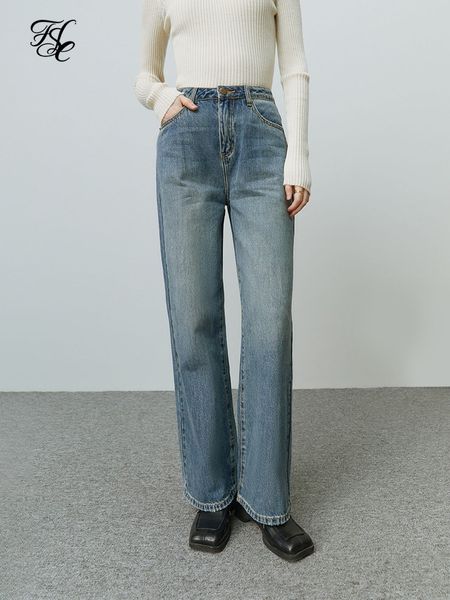 women's jeans fsle classic style design sense retro versatile straight jeans women winter high waist casual female pants 230311, Blue
women's jeans fsle classic style design sense retro versatile straight jeans women winter high waist casual female pants 230311, Blue