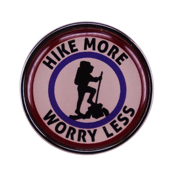 hike more worry less brooch hiking adventure travel badge cute anime movies games hard enamel pins collect metal cartoon brooch, Blue
hike more worry less brooch hiking adventure travel badge cute anime movies games hard enamel pins collect metal cartoon brooch, Blue