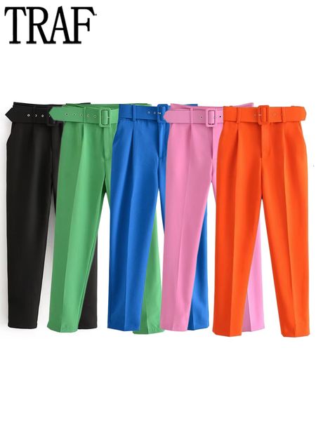 women s pants s traf orange pencil black high waisted woman trousers autumn office wear for belt casual 230311, Black;white
women s pants s traf orange pencil black high waisted woman trousers autumn office wear for belt casual 230311, Black;white
