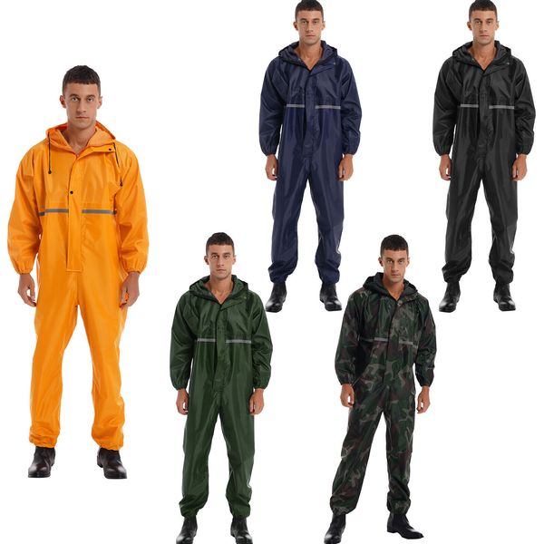 rainsuit waterproof storm jumpsuit overalls mens women coat one piece suit new, White;black
rainsuit waterproof storm jumpsuit overalls mens women coat one piece suit new, White;black