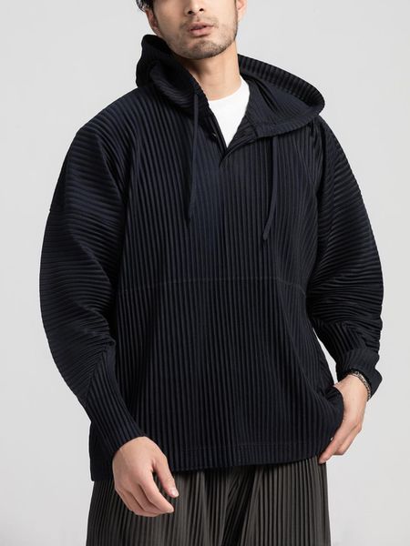 men's hoodies sweatshirts mi tempio pleated hooded sweatshirt men s solid pullovers for men long sleeve in harajuku streetwear 230311, Black
men's hoodies sweatshirts mi tempio pleated hooded sweatshirt men s solid pullovers for men long sleeve in harajuku streetwear 230311, Black