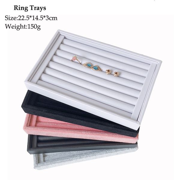 jewelry boxes velvet jewelry flat trays box earring rings storage box jewelry case display convenient charming women rings trays makeup 2303, Black;white
jewelry boxes velvet jewelry flat trays box earring rings storage box jewelry case display convenient charming women rings trays makeup 2303, Black;white
