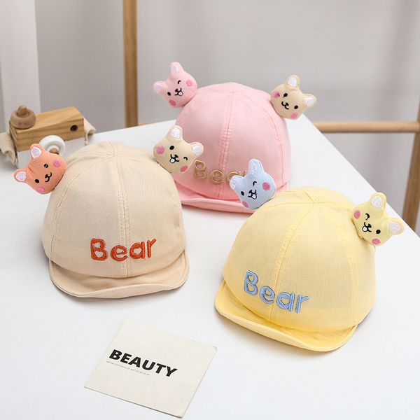 spring summer baby baseball hat for children cute bear cotton outdoor sun hats cartoon fashion soft brim caps girls boys hcs208, Blue;gray
spring summer baby baseball hat for children cute bear cotton outdoor sun hats cartoon fashion soft brim caps girls boys hcs208, Blue;gray