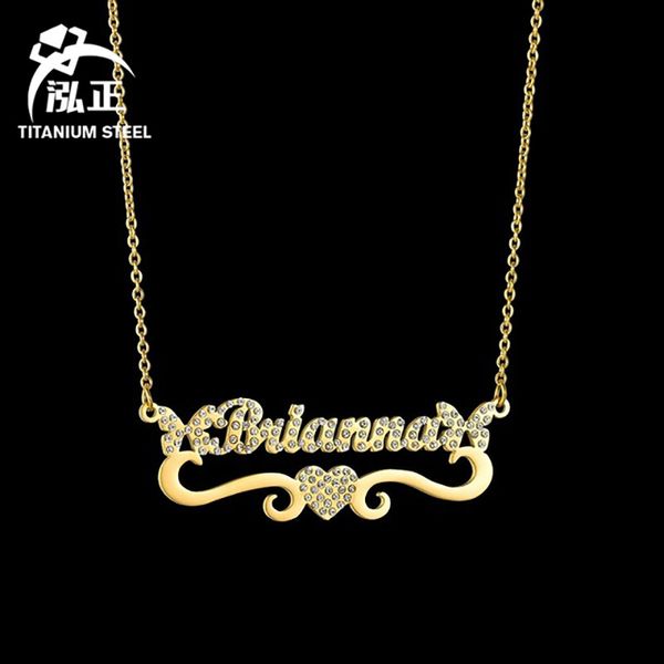 name custom pendant necklaces rhinestone necklace fashion stainless steel letters pendant, Silver
name custom pendant necklaces rhinestone necklace fashion stainless steel letters pendant, Silver
