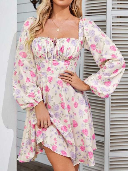 casual dresses floral dress women's lantern long sleeve pleated print a-line square bowtie mini tank chic summer beach dress g230311, Black;gray
casual dresses floral dress women's lantern long sleeve pleated print a-line square bowtie mini tank chic summer beach dress g230311, Black;gray