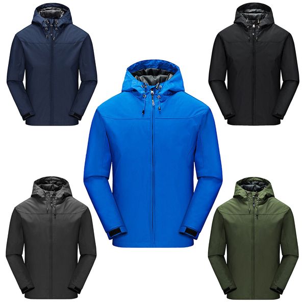 men's long sleeve hooded drawstring hood hook jacket rain zipper coat climbing, White;black
men's long sleeve hooded drawstring hood hook jacket rain zipper coat climbing, White;black