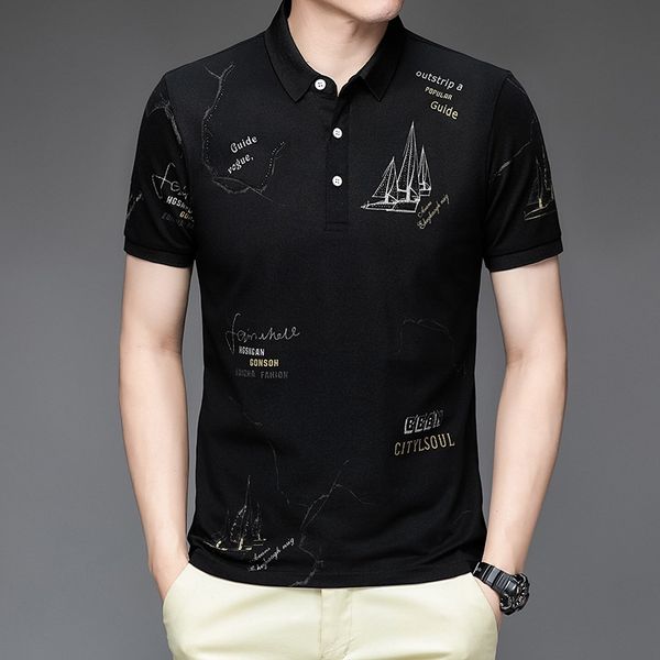 plus 4xl size multi print polo shirts man fashion design ribbed sleeves stretch polos summer male, White;black
plus 4xl size multi print polo shirts man fashion design ribbed sleeves stretch polos summer male, White;black