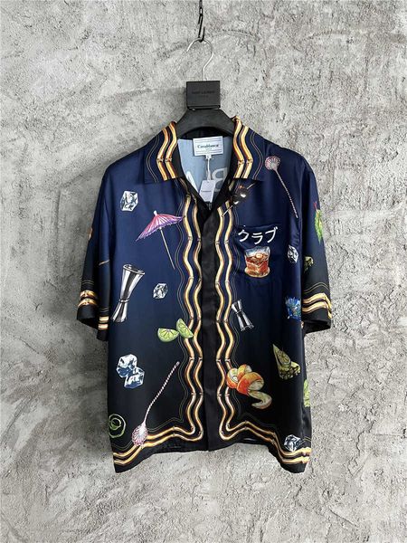 23ss new casablanca designer fashion classic men and women shirt hawaiian beach minority casual half-sleeve silk loose shirt, White;black
23ss new casablanca designer fashion classic men and women shirt hawaiian beach minority casual half-sleeve silk loose shirt, White;black