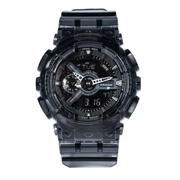 110 original shock watch sports digital watch led auto hand raise light world time full function black transparent ga oak series, Slivery;golden
110 original shock watch sports digital watch led auto hand raise light world time full function black transparent ga oak series, Slivery;golden