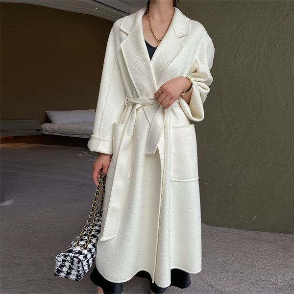 women's jackets water ripple reversible cashmere coat midlength loose temperament wool coats for women winter women coat warm 230310, Black;brown
women's jackets water ripple reversible cashmere coat midlength loose temperament wool coats for women winter women coat warm 230310, Black;brown