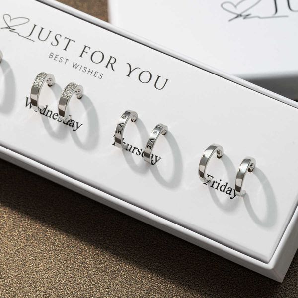 eearings personalized sweet silver half-circle love letter one week gift box, 5 pairs of simple earrings, women's ear accessories linka, Golden
eearings personalized sweet silver half-circle love letter one week gift box, 5 pairs of simple earrings, women's ear accessories linka, Golden