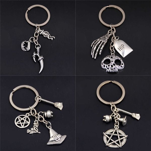 key rings 1pc halloween gift skull pumpkin keychains witch charms nightmare devil jewelry for women keyring halloween spirit r230311, Slivery;golden
key rings 1pc halloween gift skull pumpkin keychains witch charms nightmare devil jewelry for women keyring halloween spirit r230311, Slivery;golden