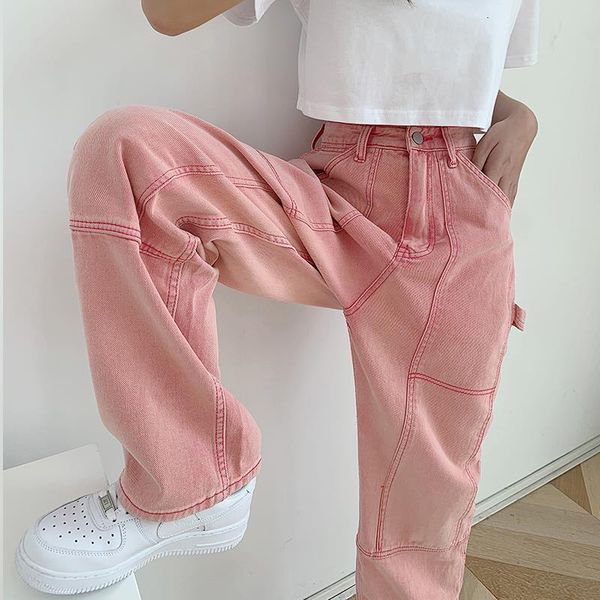 women's jeans woman jeans streetwear vintage quality harajuku straight pants high waist clothes wide leg clothing pink women's den, Blue
women's jeans woman jeans streetwear vintage quality harajuku straight pants high waist clothes wide leg clothing pink women's den, Blue