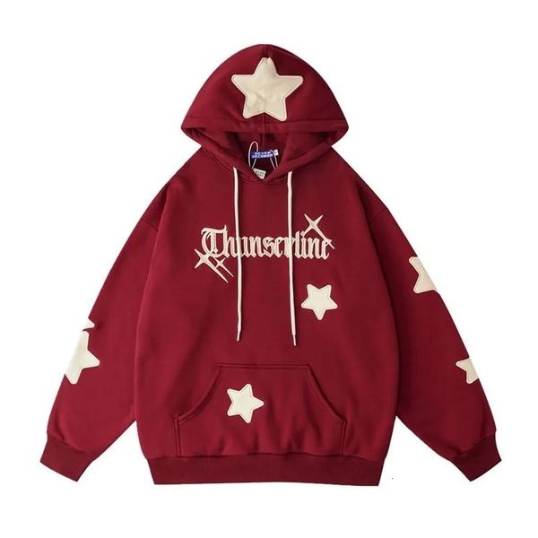 women's hoodies sweatshirts thickened hooded y2k retro red american cotton plus velvet sweater women's street star jacket thickeni, Black
women's hoodies sweatshirts thickened hooded y2k retro red american cotton plus velvet sweater women's street star jacket thickeni, Black