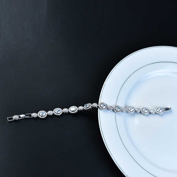 bracelets new fashion bohemian beach round zircon plated platinum women's bracelet can, Black