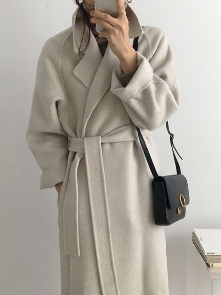 women's jacket coat winter elegant korean solid color long women trend khaki casual chic sleeve female jackets with belt 230310, Black;brown
women's jacket coat winter elegant korean solid color long women trend khaki casual chic sleeve female jackets with belt 230310, Black;brown