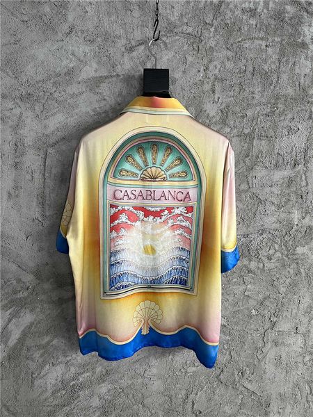 casablanca designer fashion classic men and women shirt cuban neck gradient dream window temperament printed silk loose versatile short slee, White;black
casablanca designer fashion classic men and women shirt cuban neck gradient dream window temperament printed silk loose versatile short slee, White;black