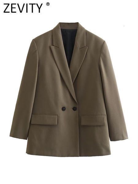 women's suits blazers zevity women fashion double breasted solid loose blazer coat office lady notched collar outerwear chic veste suit, White;black
women's suits blazers zevity women fashion double breasted solid loose blazer coat office lady notched collar outerwear chic veste suit, White;black